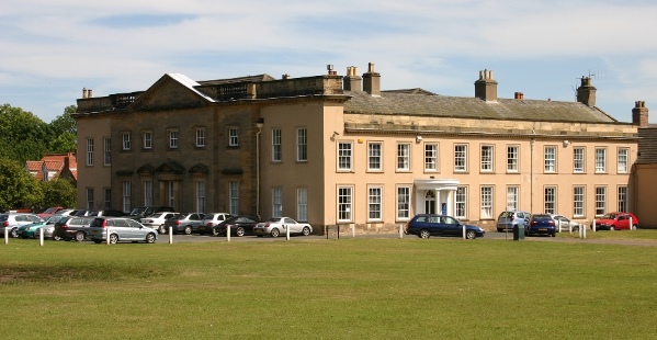 Bedale Hall standing proud over Bedale Park